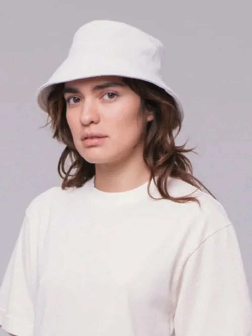 Everybody.World Cream Recycled Cotton Canvas Bucket Hat S